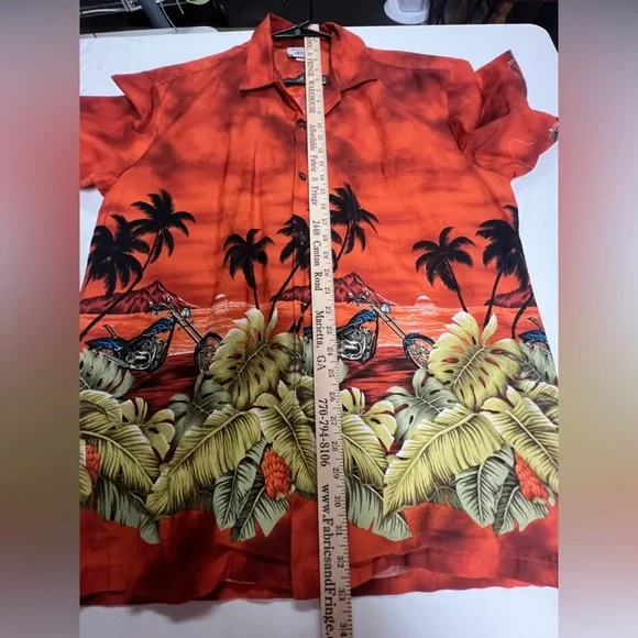 PACIFIC LEGEND MOTORCYCLE HAWAIIAN SUNSET MENS SHORT SLEEVE SHIRT SIZE XL
RUST - Picture 2 of 13